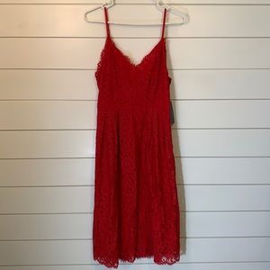 Lulu’s Red Lace Dress- Size XL